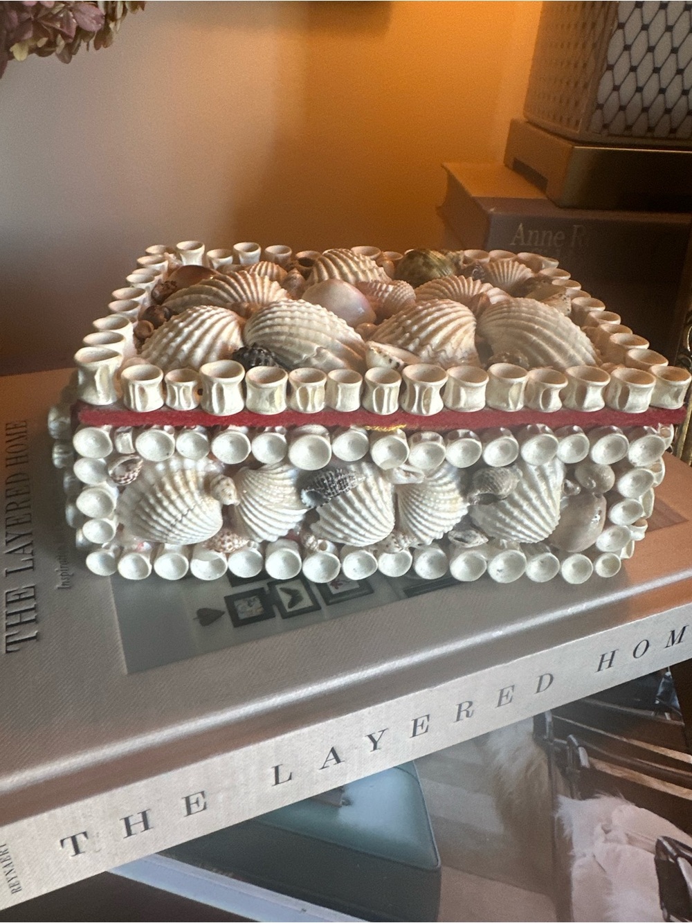 Vintage Shell Jewelry/trinket Box - Handcrafted Coastal Accent